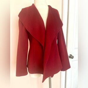 Rich Deep Red Talbot’s Wool Wrap Jacket